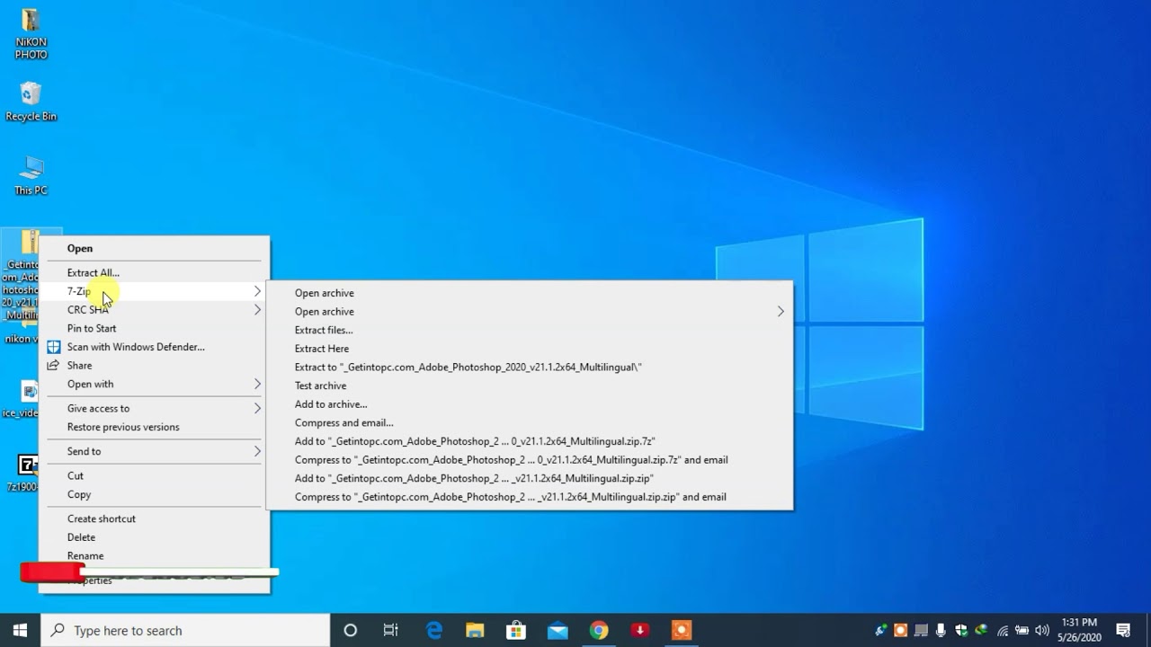 how to install 7zip on windows 10